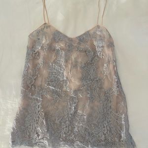 Vintage DOLCE & GABBANA Silk Lace Camisole Romantic Lavender Pale Pink size 4